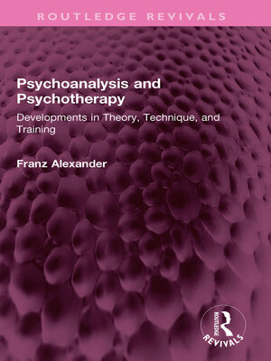 cover image of Psychoanalysis and Psychotherapy